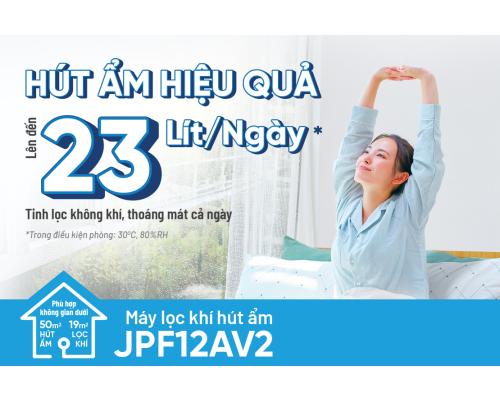 M&aacute;y lọc kh&ocirc;ng kh&iacute; h&uacute;t ẩm Daikin JPF12AV2 Tinh lọc kh&ocirc;ng kh&iacute;, thoải m&aacute;i cả ng&agrave;y