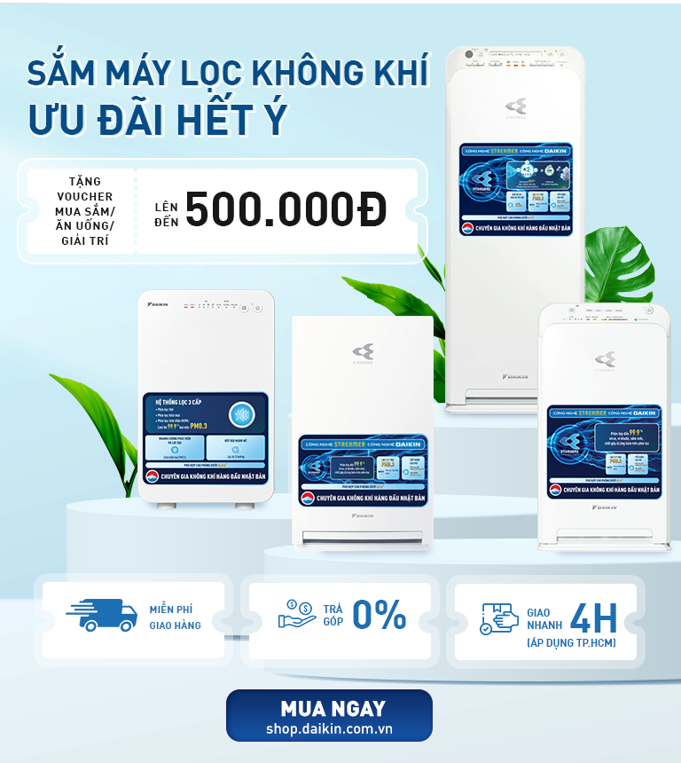 Sắm m&aacute;y lọc kh&ocirc;ng kh&iacute; ưu đ&atilde;i hết &yacute;