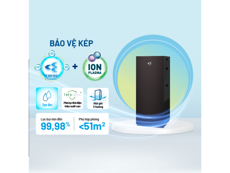 Máy lọc không khí tạo ẩm cao cấp MCK70ZVM7-T (Màu Nâu)