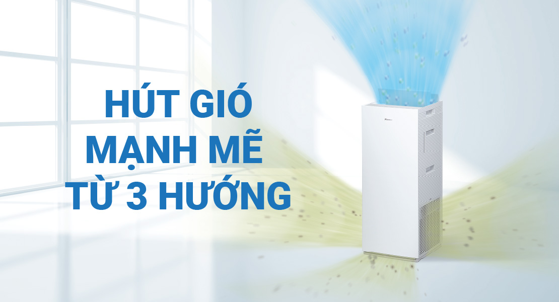 Thiết kế 3 miệng h&uacute;t gi&oacute; của MCK70ZVM7