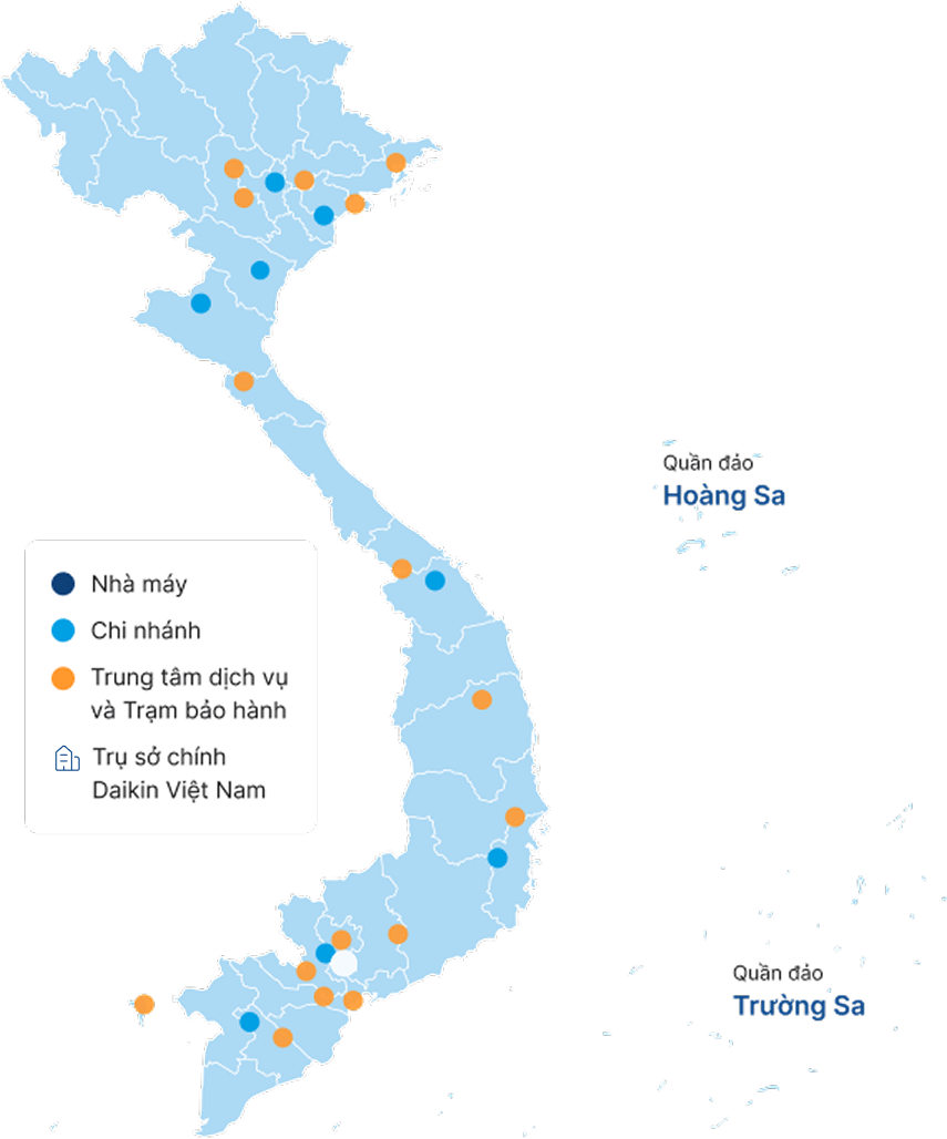 daikin vietnam map